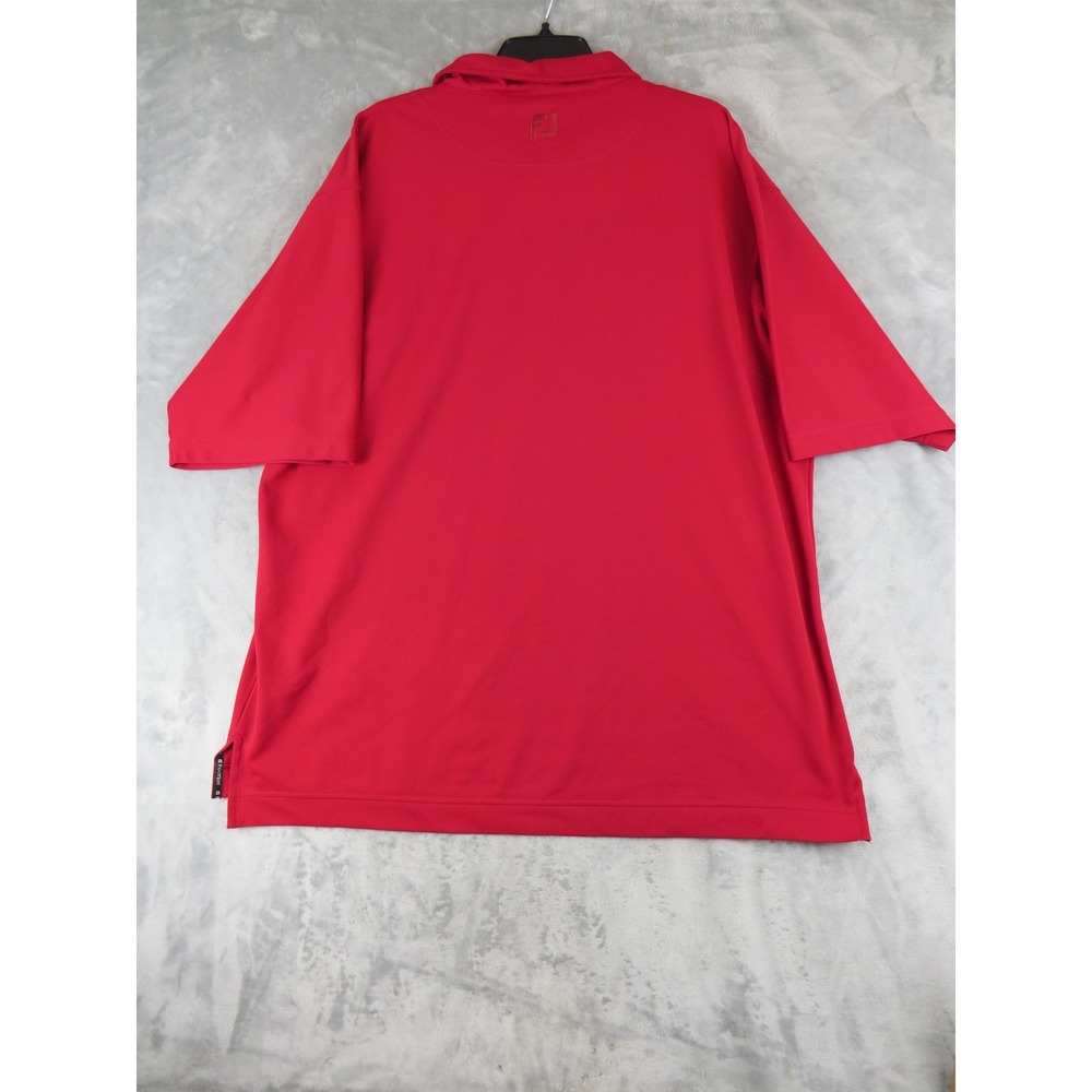 FootJoy Tampa Palms Golf Country Club Polo Shirt Mens XL Red Performance - Picture 3 of 7